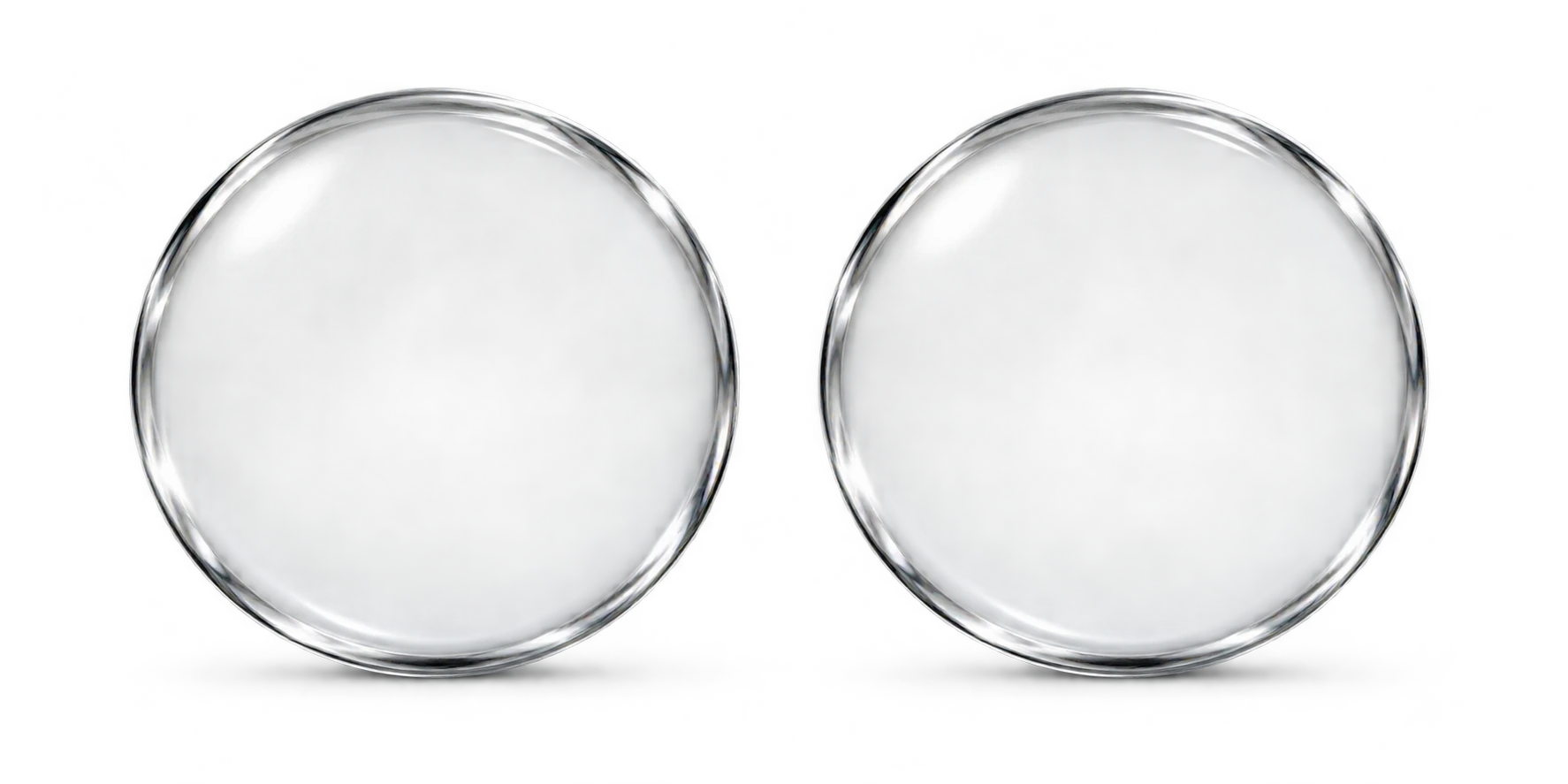 Two liquid glass dots, the LOWKII signature